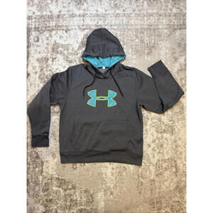 Under Armour Hoodie Womens Medium? Gray Green Storm Pullover Sweater Comfy Warm